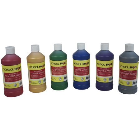 School Smart PAINT TEMPERA WASH  GLITTER Pint, 6 PK 2002797